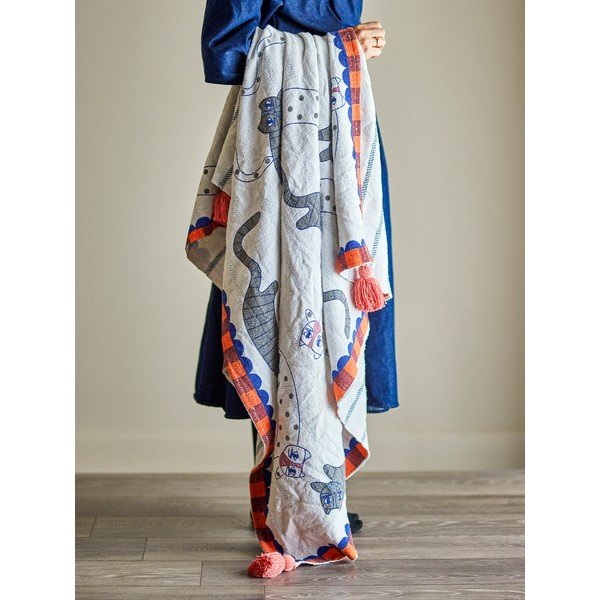 Deka s příměsí bavlny 130x155 cm Missy – Bloomingville-image-2