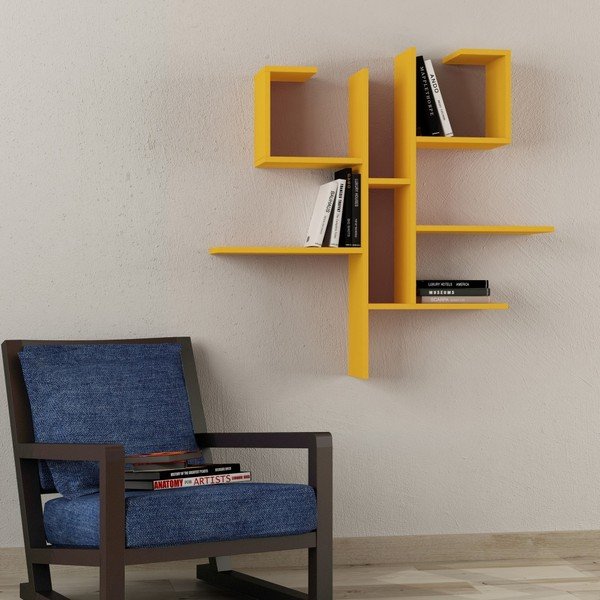 Žlutý nástěnný policový díl Homitis Research-image-1