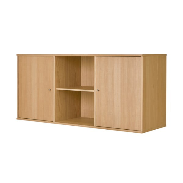 Nízká závěsná komoda v dekoru dubu v přírodní barvě 133x61 cm Mistral – Hammel Furniture-image-2