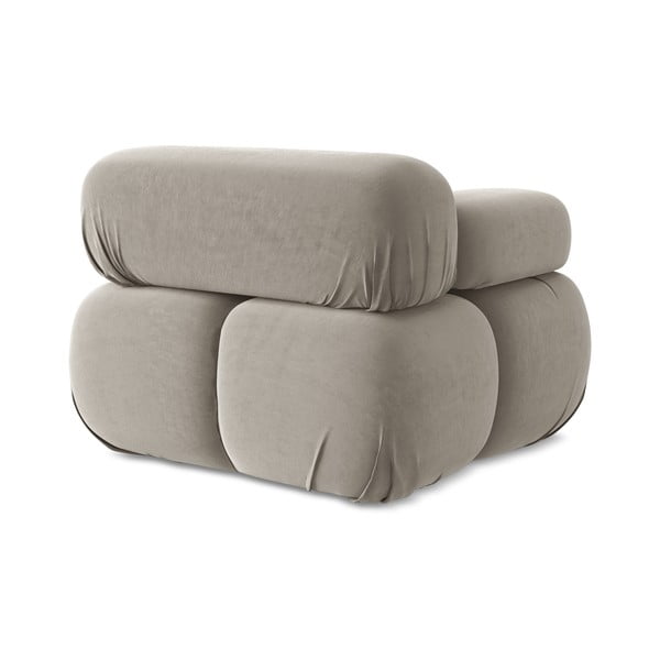 Béžový sametový modul pohovky (levý roh) Lokua – Makamii-image-4