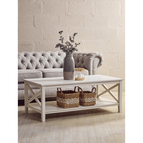 Bílý konferenční stolek 60x120 cm Heritage – Premier Housewares-image-4