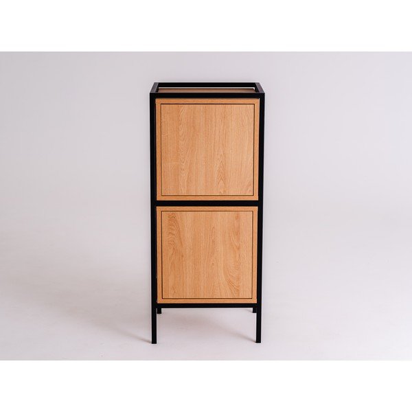 Černá skříňka v dekoru dubu 45x102 cm Skap - CustomForm-image-4