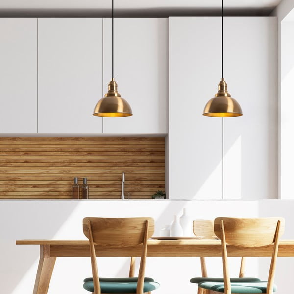 Závěsné svítidlo v bronzové barvě s kovovým stínidlem ø 21 cm Varzan – Opviq lights-image-1