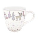 Bílo-růžový hrneček z kameniny Green Gate Kids