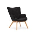 Černé manšestrové křeslo Niko – Ropez