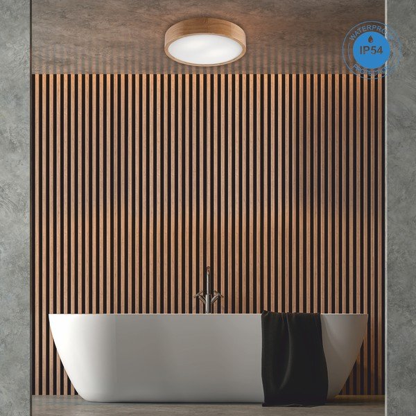 Stropní svítidlo v přírodní barvě se skleněným stínidlem Eveline – LAMKUR-image-1