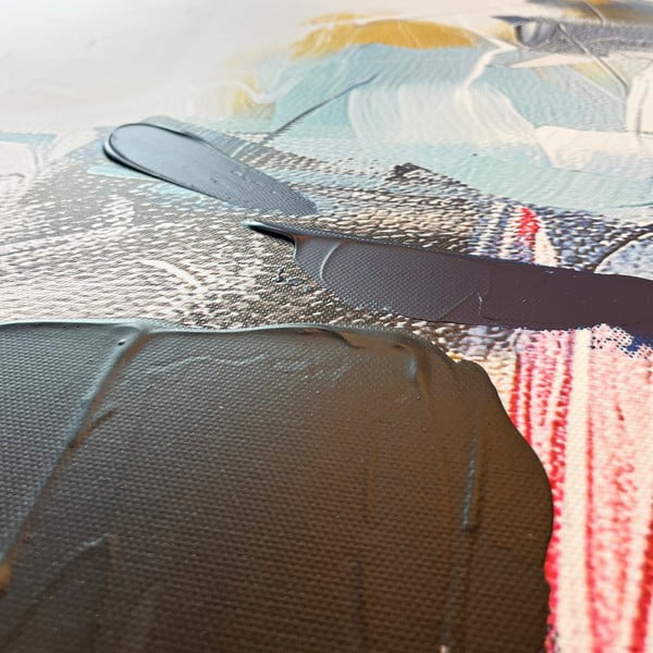 Obraz s ručně malovanými prvky s rámem/na plátně 70x100 cm Cro – Styler-image-3