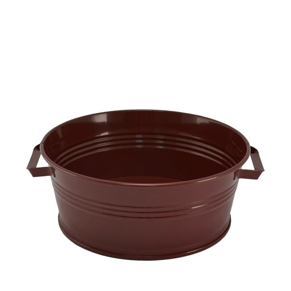 Kovový kbelík s uchy Kovotvar, 10x27 cm, vínový