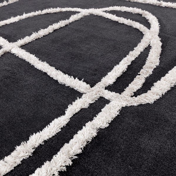 Černý ručně tkaný vlněný koberec 160x230 cm Matrix – Asiatic Carpets-image-1