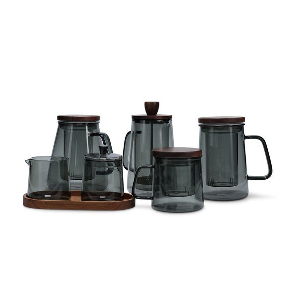 Šedá skleněná moka konvička 350 ml Luma – S|P Collection-image-4