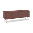 Matný TV stolek v terakotové barvě 140x53x40 cm Campus – Marckeric