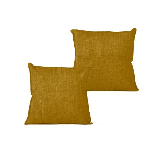Hořčičný polštář Really Nice Things Mustard, 45 x 45 cm-image-2