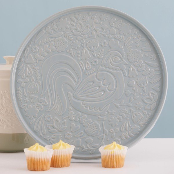 Šedomodrý servírovací keramický talíř ø 30 cm Home to Roost – Mason Cash-image-1