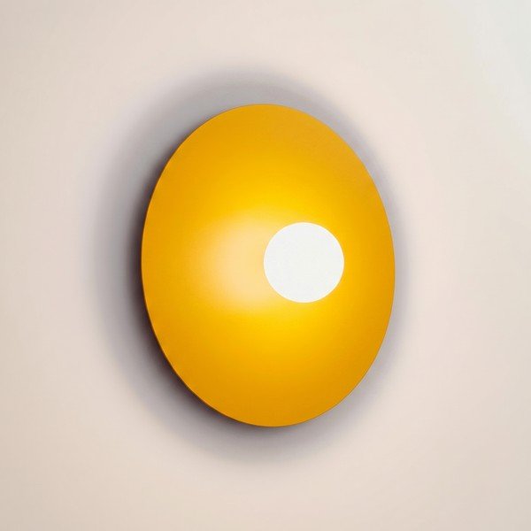 Žluté kovové nástěnné svítidlo ø 50 cm AKE – Thoro-image-2