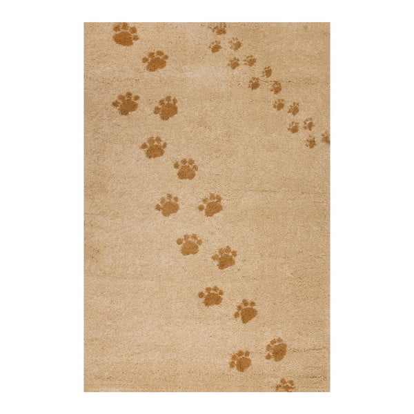 Béžový koberec Art For Kids Footprints, 135 x 190 cm