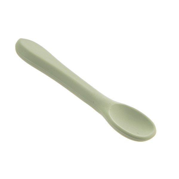 Šalvějově zelená dětská lžička ze silikonu – Orion-image-2