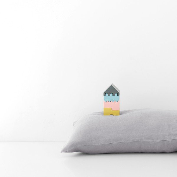 Dětský šedý lněný povlak na polštář Linen Tales Nature, 40 x 60 cm-image-3