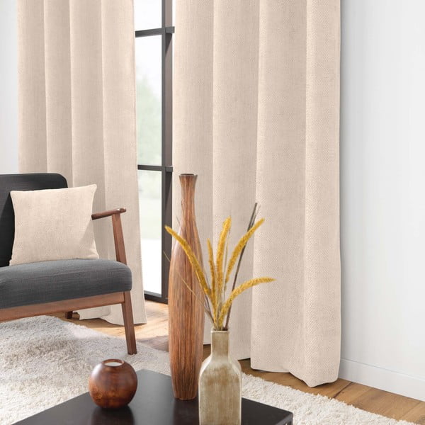 Béžový závěs z žinylky 140x260 cm Leo – douceur d'intérieur-image-1