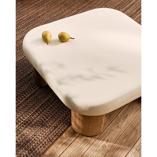 Zahradní konferenční stolek s betonovou deskou 80x80 cm Labra – Kave Home-image-4