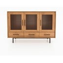 Vitrína z dubového dřeva v přírodní barvě 144x95 cm Abies – The Beds