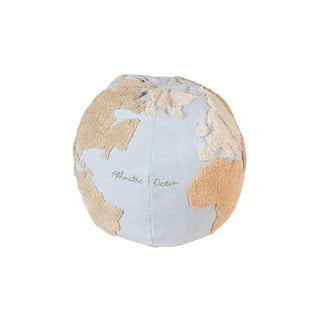 Modrý béžový dětský puf World Map – Lorena Canals
