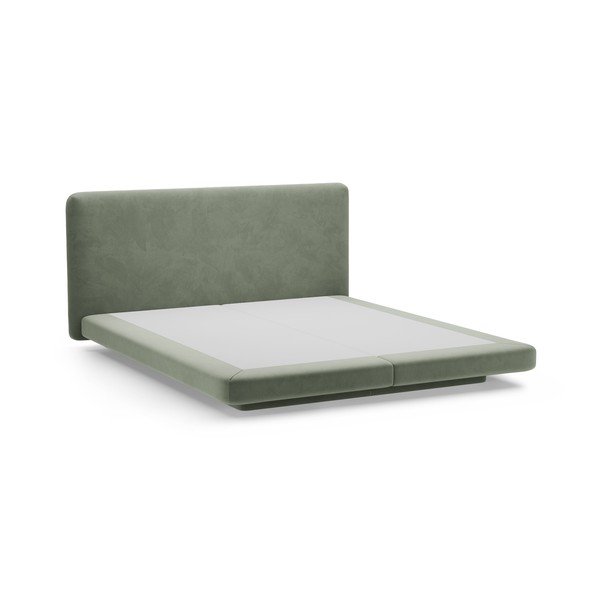 Zelená čalouněná dvoulůžková postel 160x200 cm Linea – Micadoni -image-2