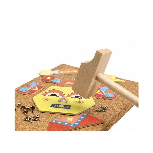 Dětská hra zatloukání Djeco Roboti-image-1