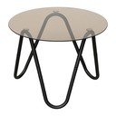 Kulatý odkládací stolek se skleněnou deskou ø 50 cm Ventana Round – Leitmotiv