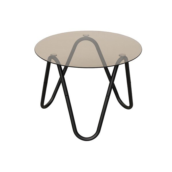 Kulatý odkládací stolek se skleněnou deskou ø 50 cm Ventana Round – Leitmotiv