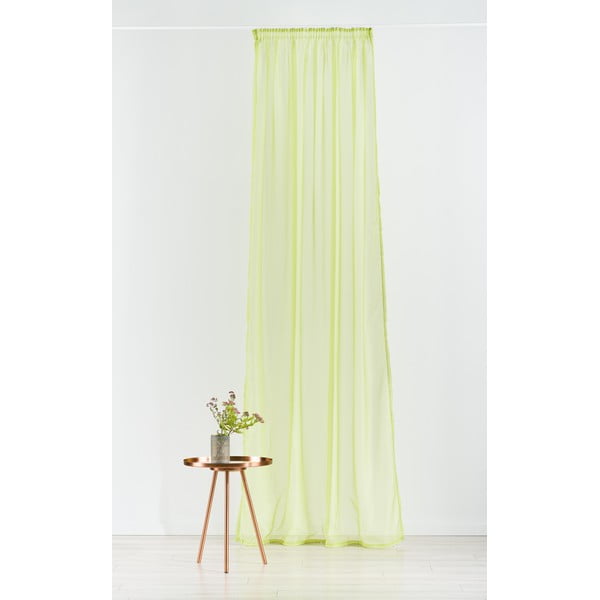 Žluto-zelená záclona 300x245 cm Voile – Mendola Fabrics
