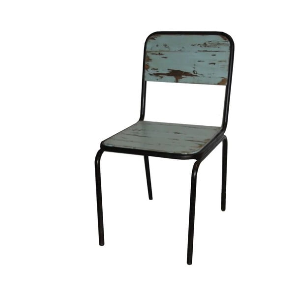 Modrá jídelní židle z jedlového dřeva Industrial – Antic Line