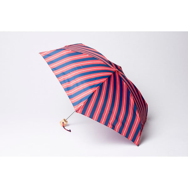 Skládací deštník Stripe, červeno-modrý
