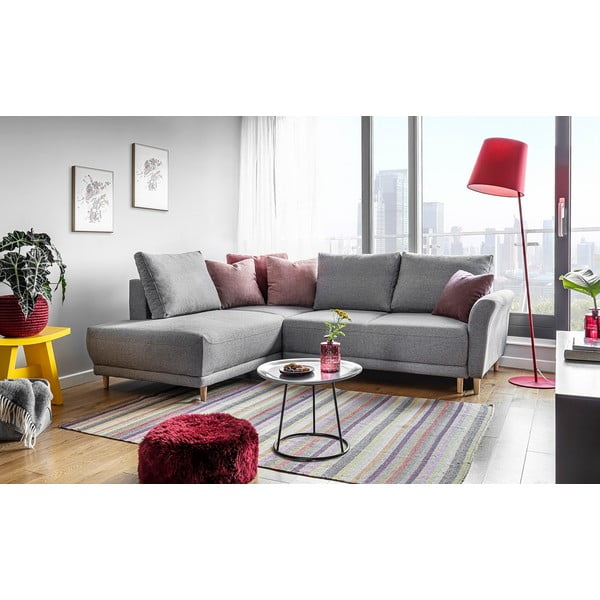 Světle šedá rozkládací rohová pohovka Miuform Lovely Annie, levý roh-image-2