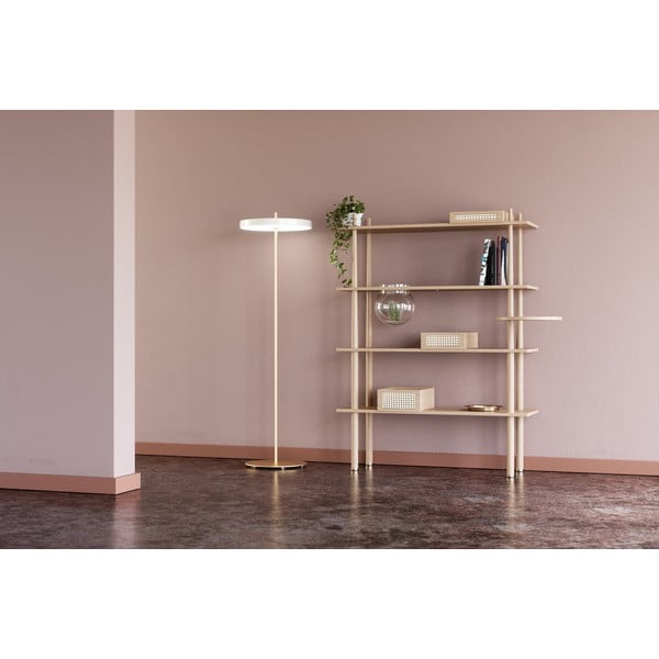 Bílá LED stmívatelná stojací lampa s kovovým stínidlem (výška 151 cm) Asteria Floor – UMAGE-image-1