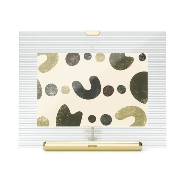 Skleněný stojací rámeček ve zlaté barvě 16x20 cm Flute – Umbra-image-2