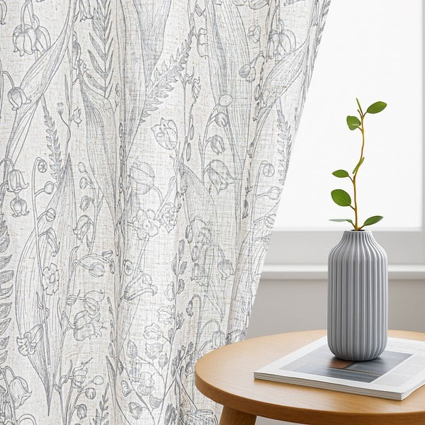 Světle šedý závěs 135x250 cm Selvetia – Restilo-image-2