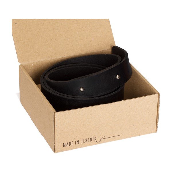 Černý dámský kožený pásek Woox Bini Ater, délka 92 cm-image-3