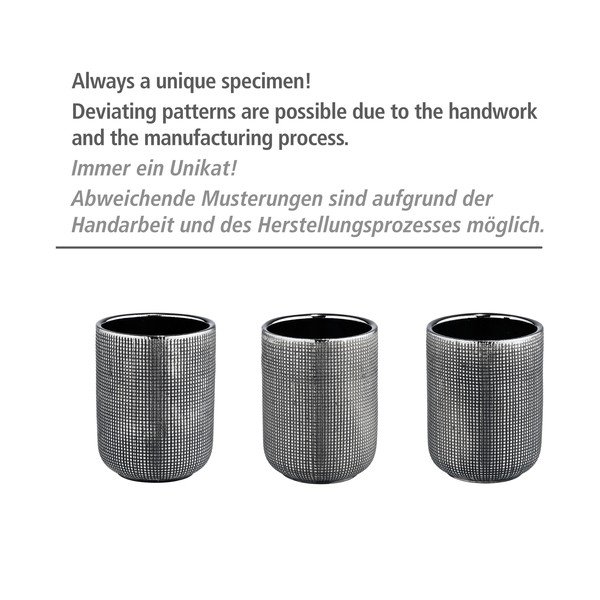 Keramický dávkovač mýdla ve stříbrné barvě 400 ml Rivalta – Wenko-image-3