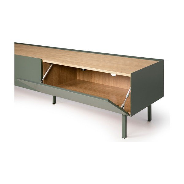 TV stolek v dekoru dubu v zeleno-přírodní barvě 180x45 cm Arista – Teulat-image-4