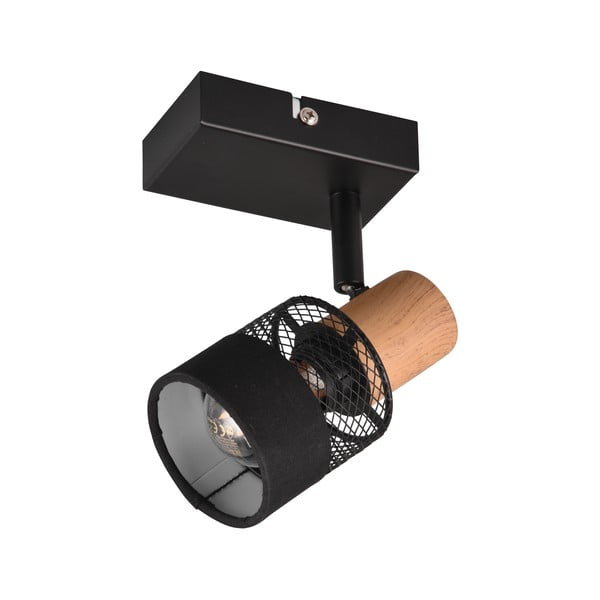 Nástěnné svítidlo v černé a přírodní barvě ø 7 cm Nandini – Trio-image-3