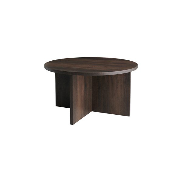 Hnědý kulatý konferenční stolek z MDF ø 85 cm Poppy – Ellos Home