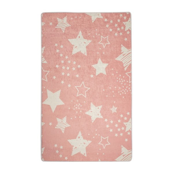 Dětský koberec Pink Stars, 100 x 160 cm