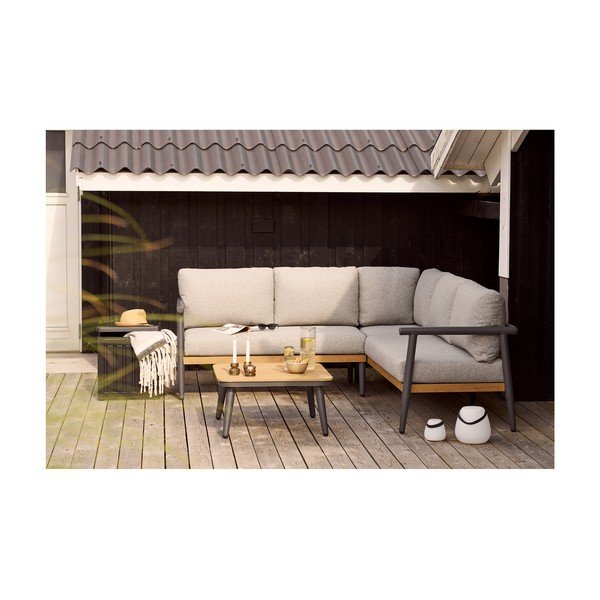 Šedý čalouněný zahradní lounge set pro 4 Comillas – House Nordic-image-1