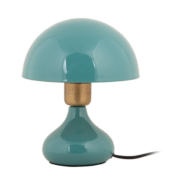 Tyrkysová stolní lampa s kovovým stínidlem (výška 23 cm) Binc – Leitmotiv