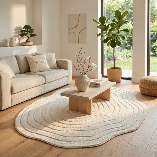 Krémový koberec 160x230 cm Pebble – ESTE-image-3