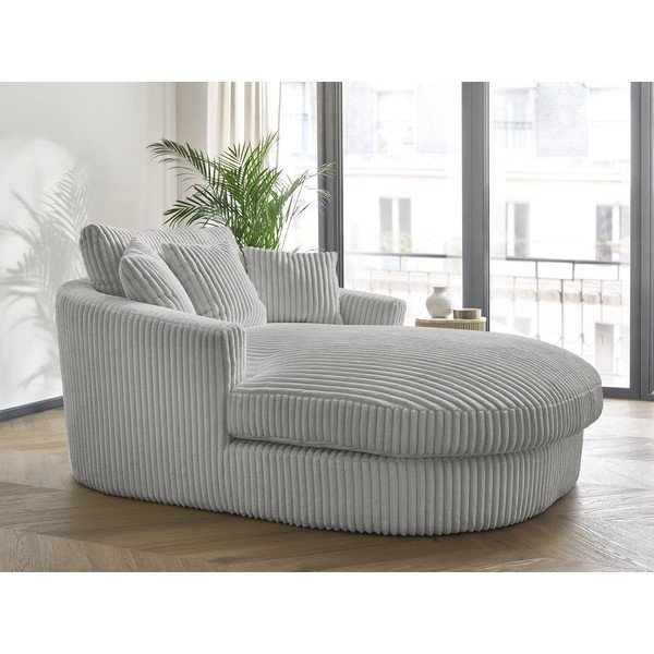 Šedé manšestrové křeslo Belem – Bobochic Paris-image-1