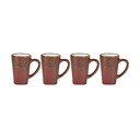 Červené hrnky na espresso z kameniny v sadě 4 ks 100 ml Hela – Villa Collection