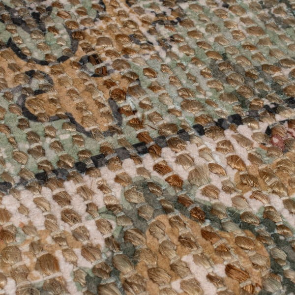 Khaki ručně tkaný koberec s příměsí juty 120x170 cm Selena Jute Traditional – Flair Rugs-image-3