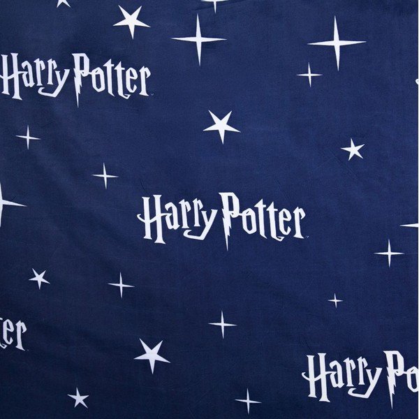 Tmavě modré/šedé dětské povlečení na jednolůžko z mikrovlákna 140x200 cm Harry Potter "Hogwarts Night" – Jerry Fabrics-image-4