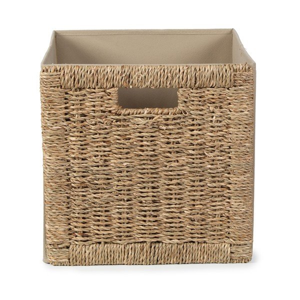 Úložný box z mořské trávy v přírodní barvě 30x30x30 cm – Compactor